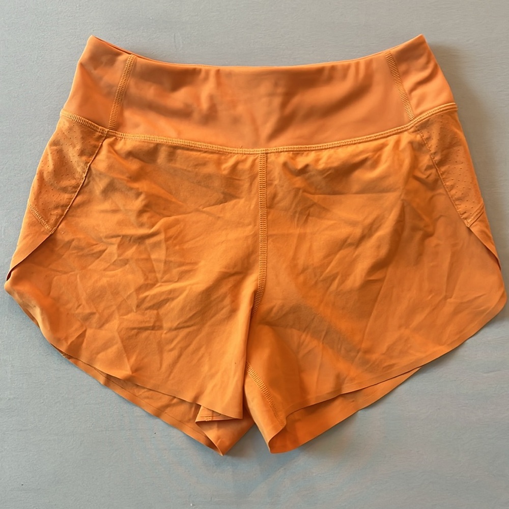 Athleta | XXS | 3.5" Run-with-It athletic shorts | PINK & ORANGE